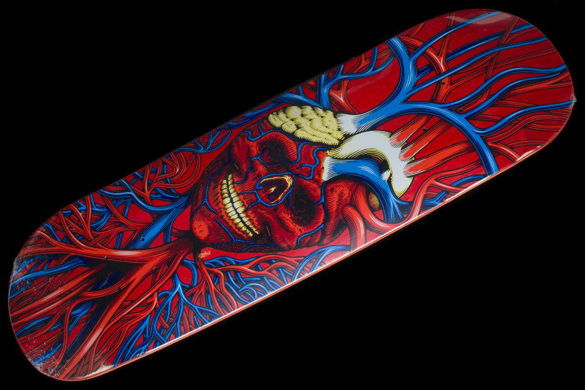 Heart Skull Deck Red 8.25