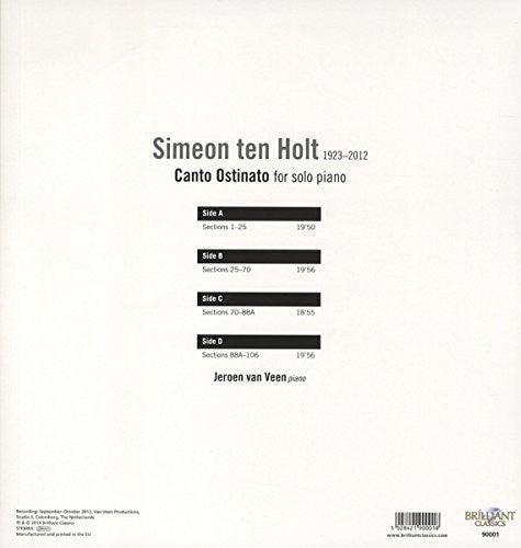 Jeroen van Veen- Ten Holt: Canto Ostinato for Solo Piano