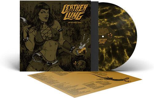 Leather Lung- Graveside Grin - Black & Yellow Marble