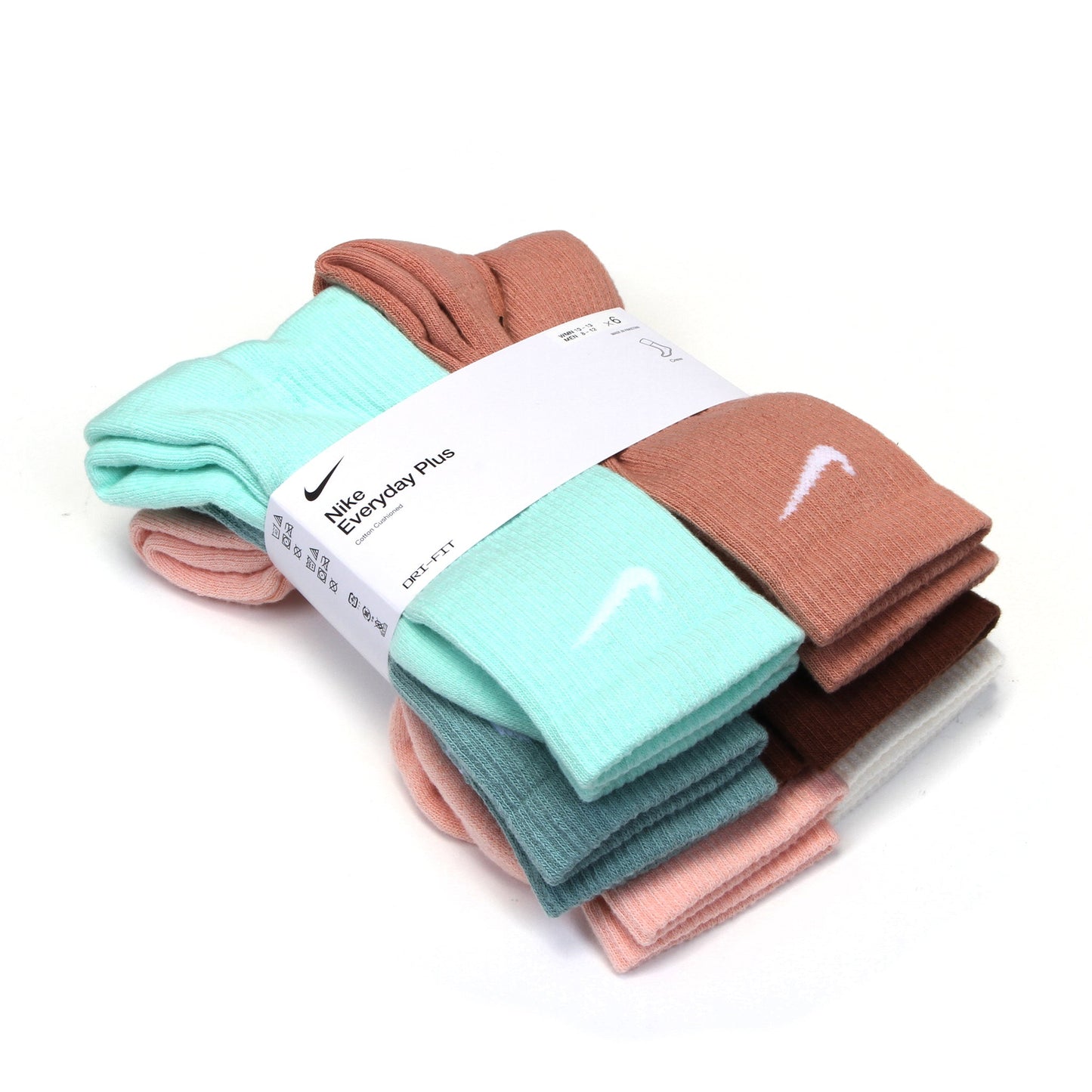 Everyday Plus Crew Socks - 6 Pack