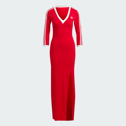 Adidas Women's Adicolor Classics 3-Stripes Maxi Dress - Better Scarlet