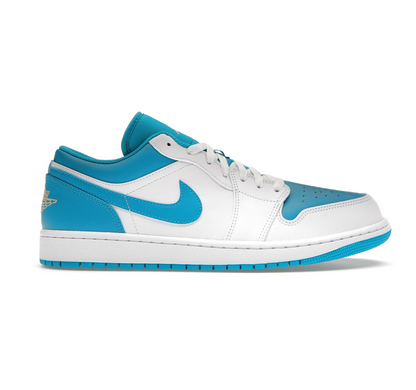 Nike Men's Jordan 1 Low Shoes - Aquatone / Celestial Gold / White