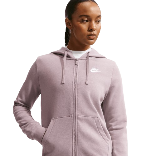 Nike Women's Sportswear Club Fleece Full-Zip Hoodie Apparel - Rose