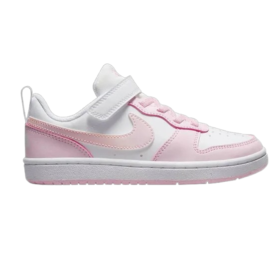 Nike Kids' Court Borough Low Recraft Shoes - White / Pink Foam
