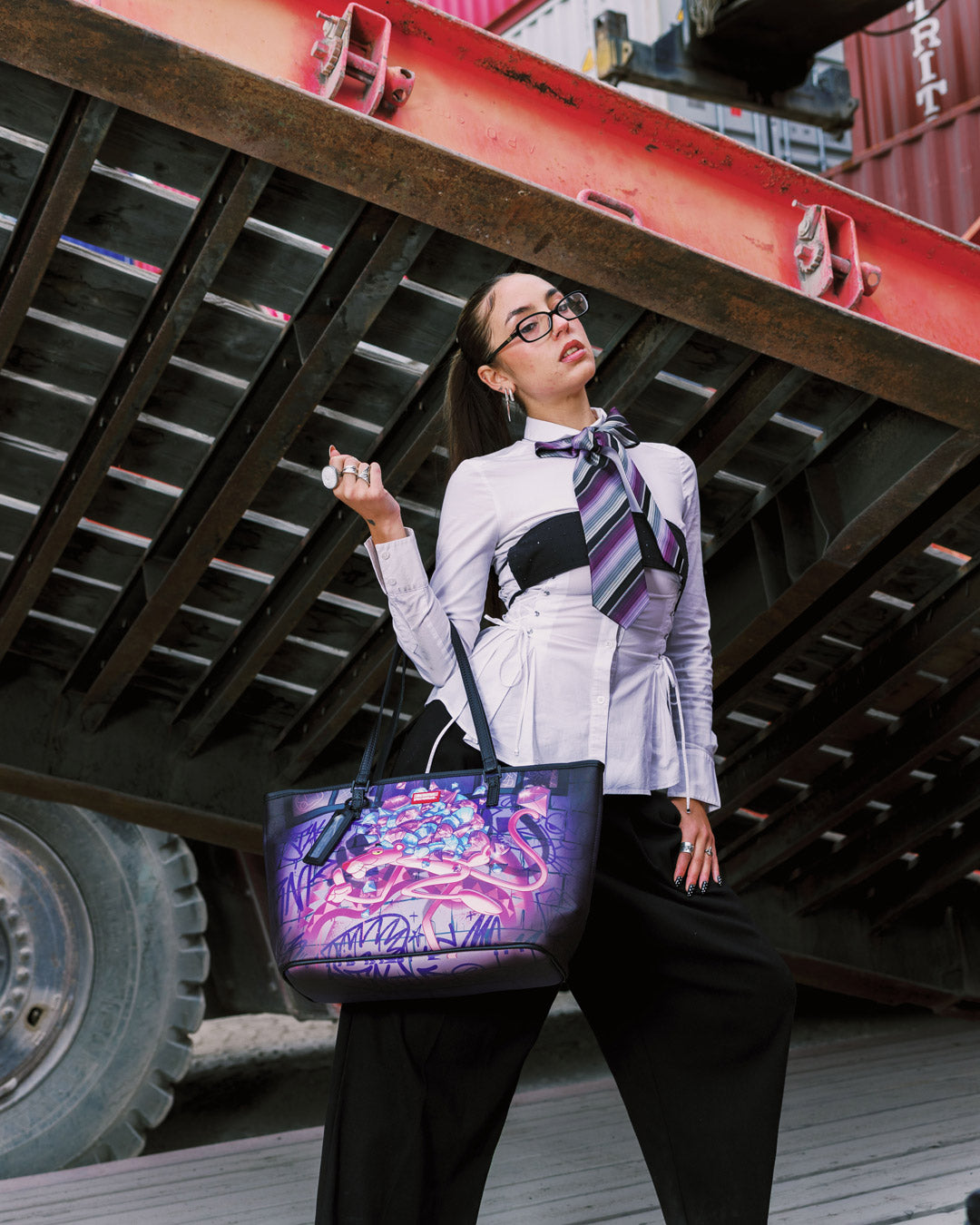 Sprayground Pink Panther Diamond Heist Tote Bag