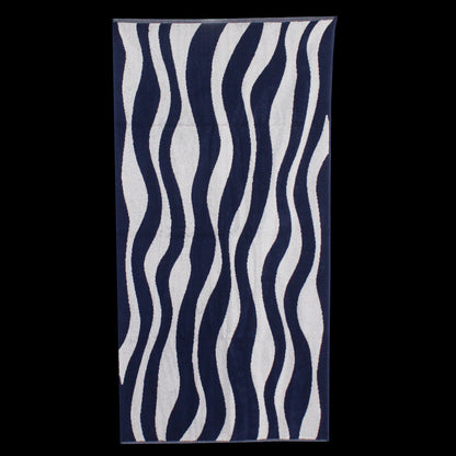 Waves Of The Navy Bath Towel (Set of 2)