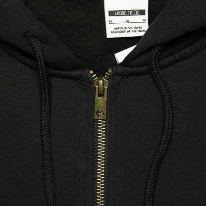 Essentials Logo Hooded Zip-Up Sweatshirt