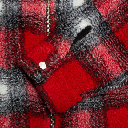 Shadow Plaid Sherpa Zip Shirt