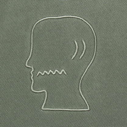 3D Embroidered Logohead Garment Dyed Hoodie