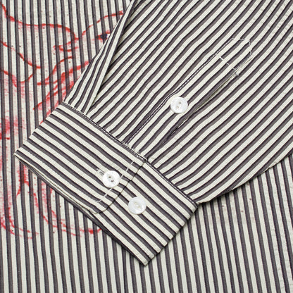 Angel Striped Half-Zip Work Shirt