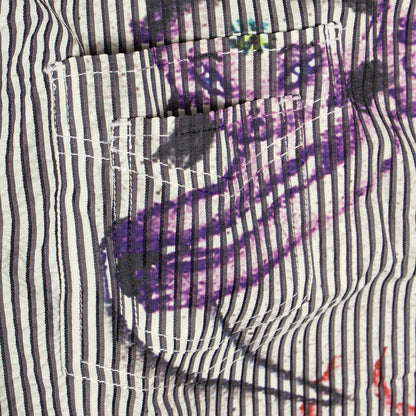 Angel Striped Half-Zip Work Shirt