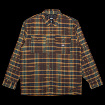 Flannel Quilted Lined Shirt Jacket