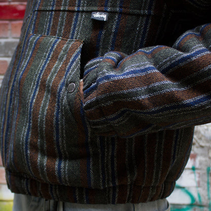 Wool Stripe Work Jacket