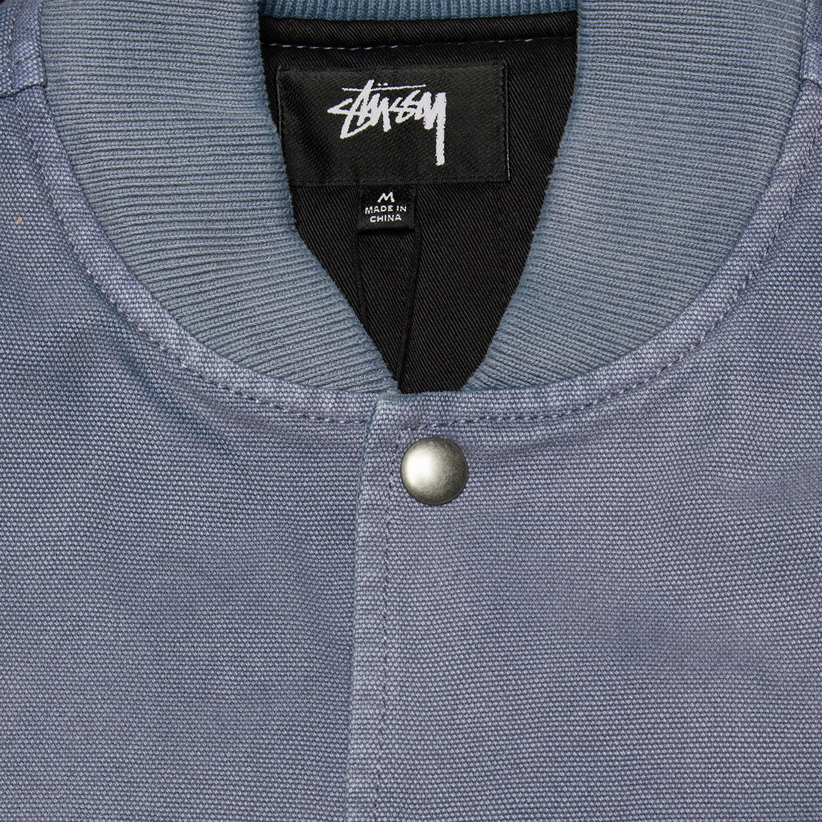 Ghost Logo Canvas Varsity Jacket
