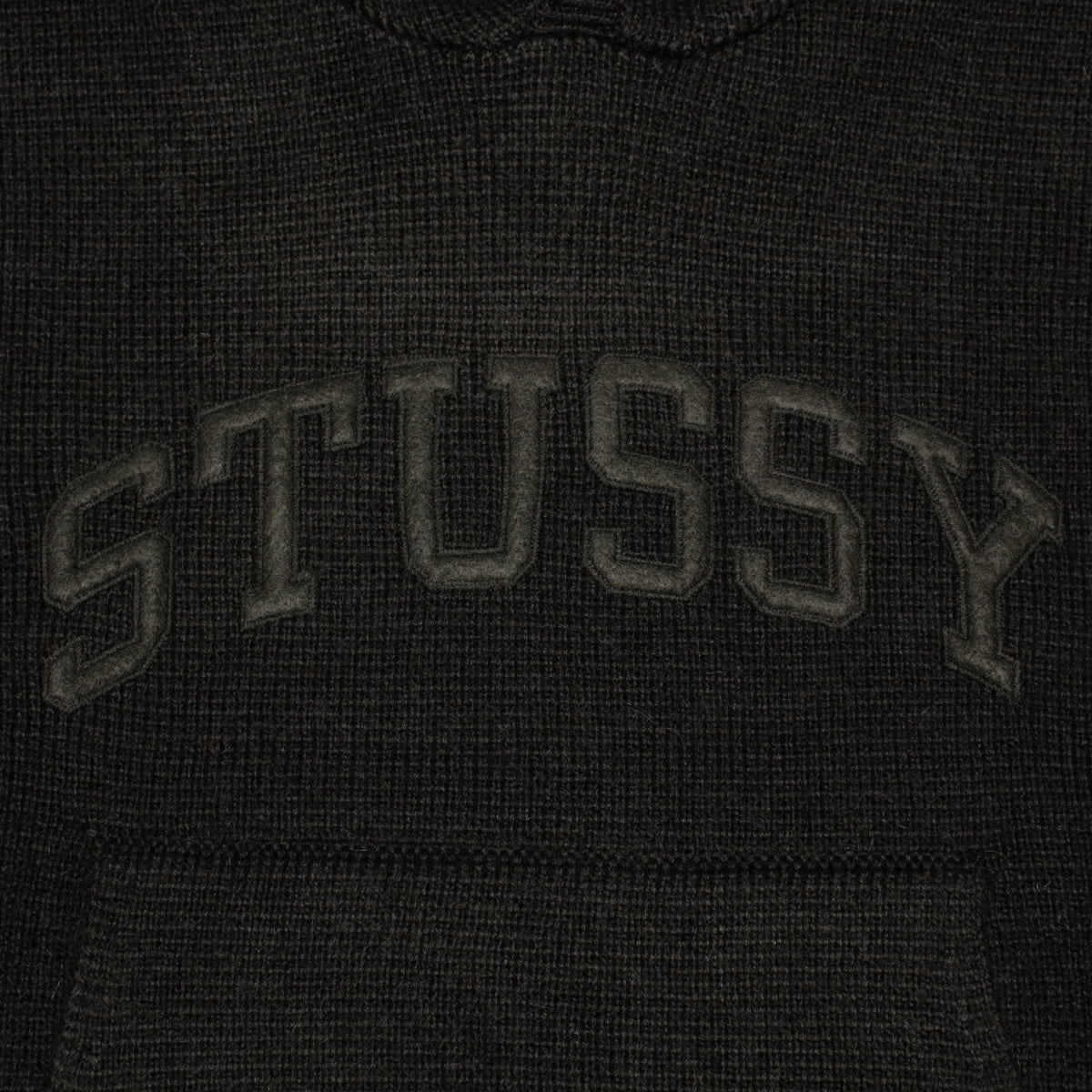 Felt Patch Knit Hoodie