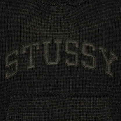Felt Patch Knit Hoodie