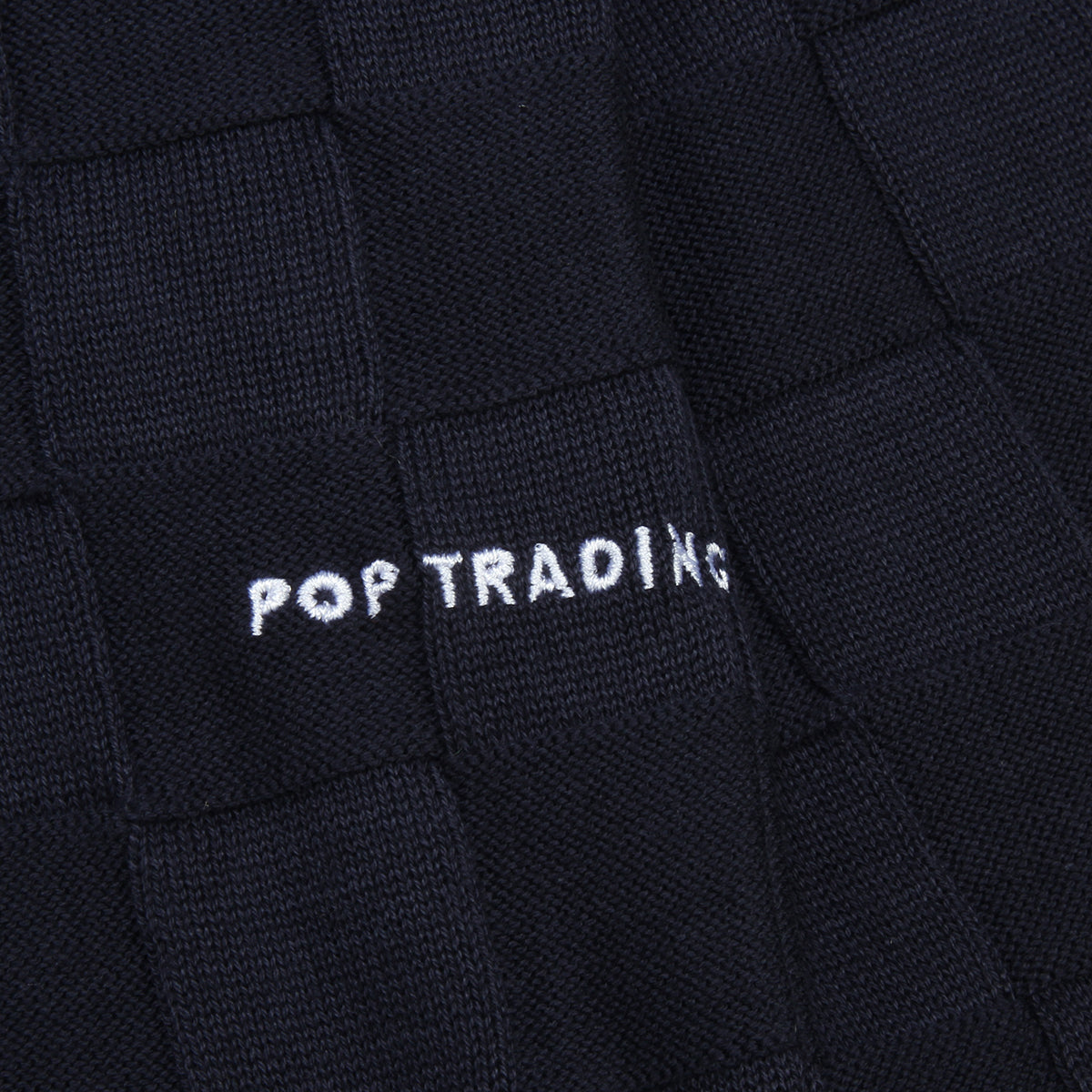 Checked Panel Knitted Crewneck