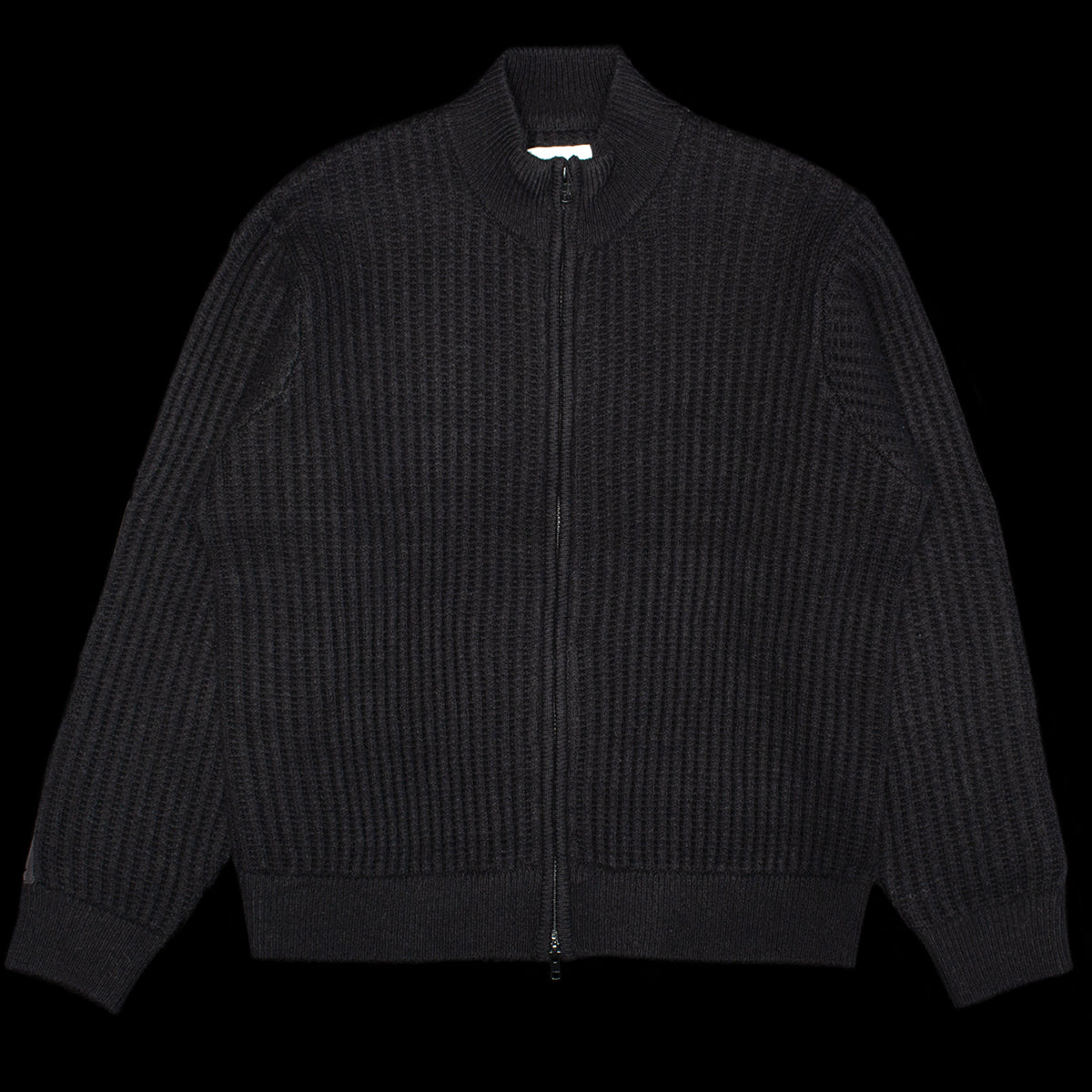 Military Patch Zip Sweater
