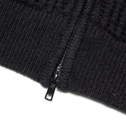 Military Patch Zip Sweater