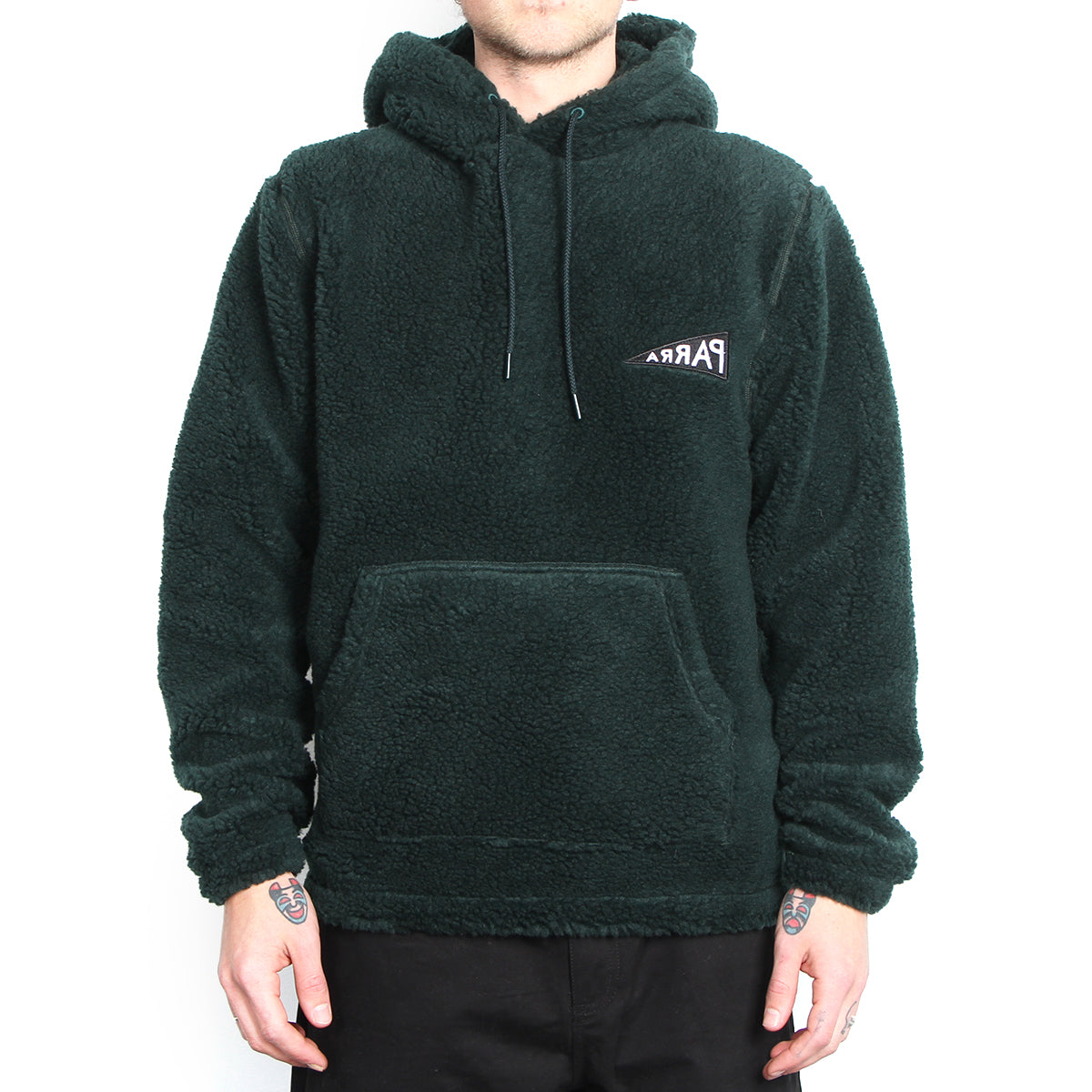 Mirrored Flag Logo Polar Fleece Hooded Pullover