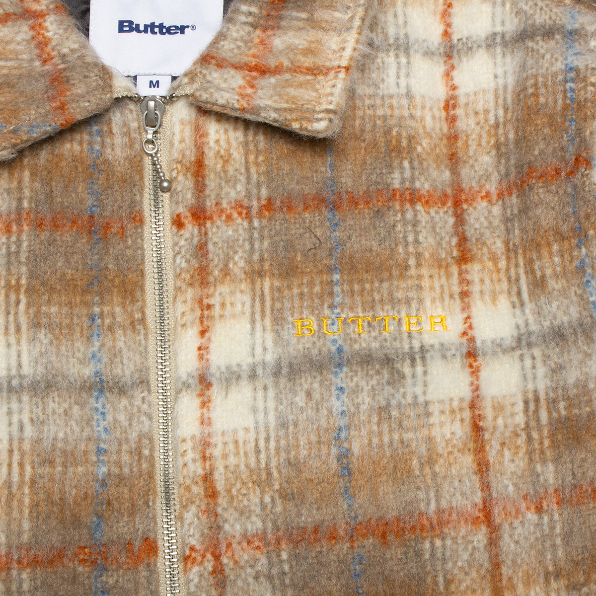 Plaid Flannel Zip Thru Shirt