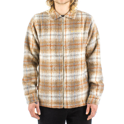 Plaid Flannel Zip Thru Shirt
