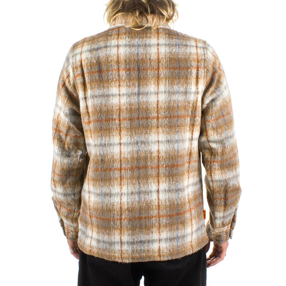 Plaid Flannel Zip Thru Shirt