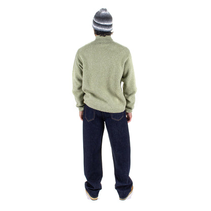 Brushed Mock Full Zip Sweater