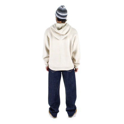 Felt Patch Knit Hoodie
