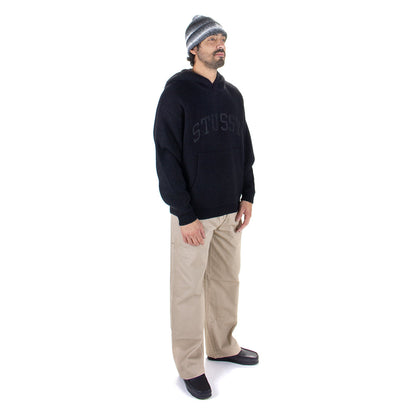 Felt Patch Knit Hoodie
