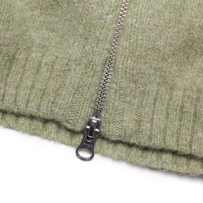 Brushed Mock Full Zip Sweater