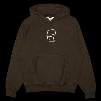 3D Embroidered Logohead Garment Dyed Hoodie