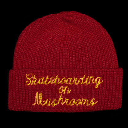 Skateboarding On Mushrooms Beanie