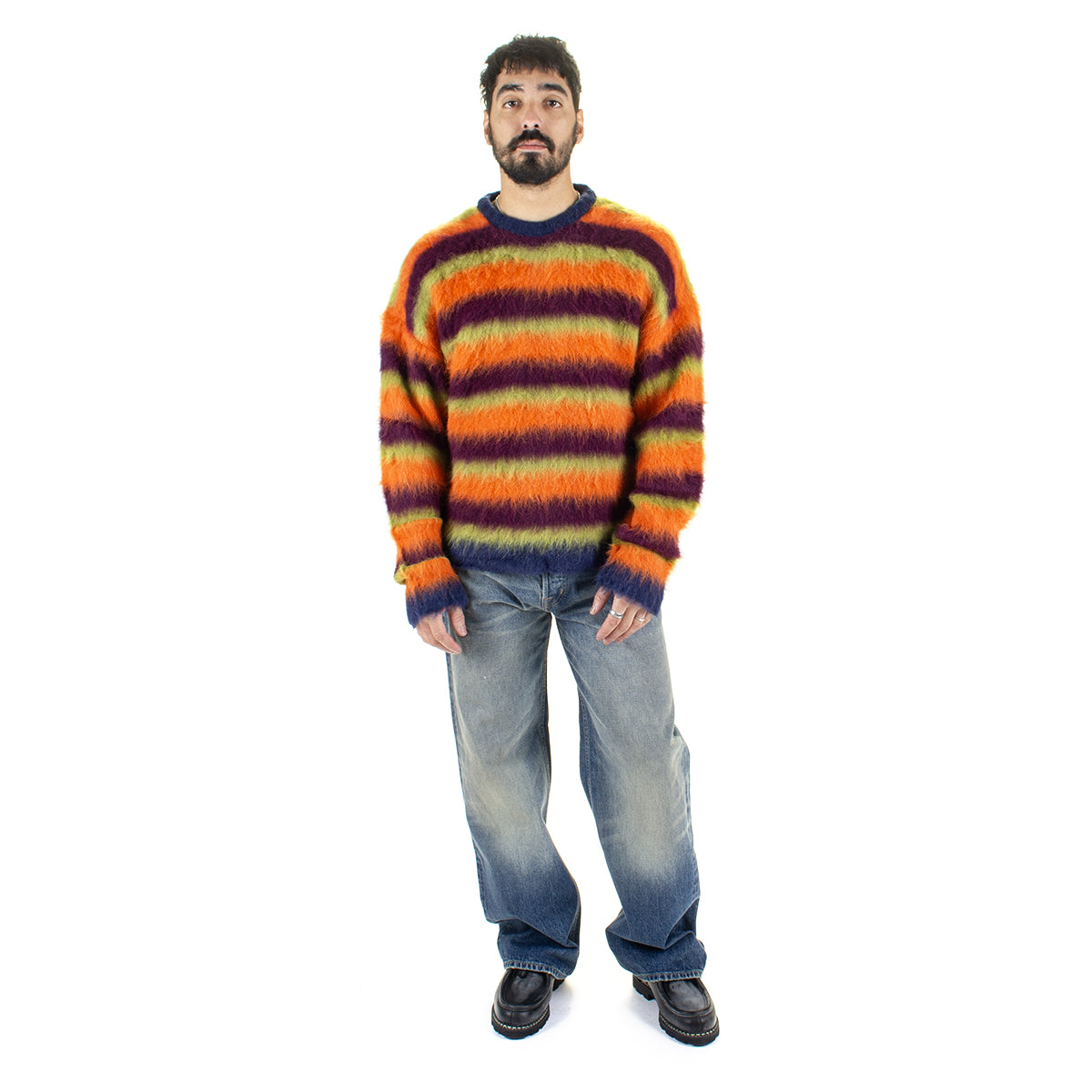 Blurry Lines Alpaca Crewneck Sweater
