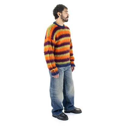 Blurry Lines Alpaca Crewneck Sweater