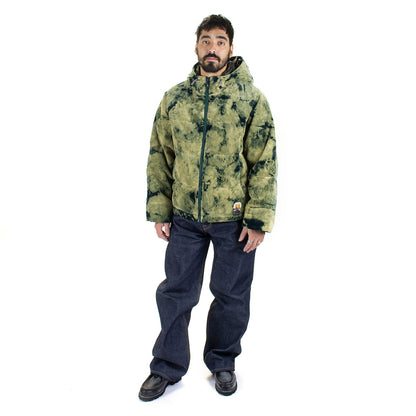 Bleach Dyed Dimension Puffer Jacket