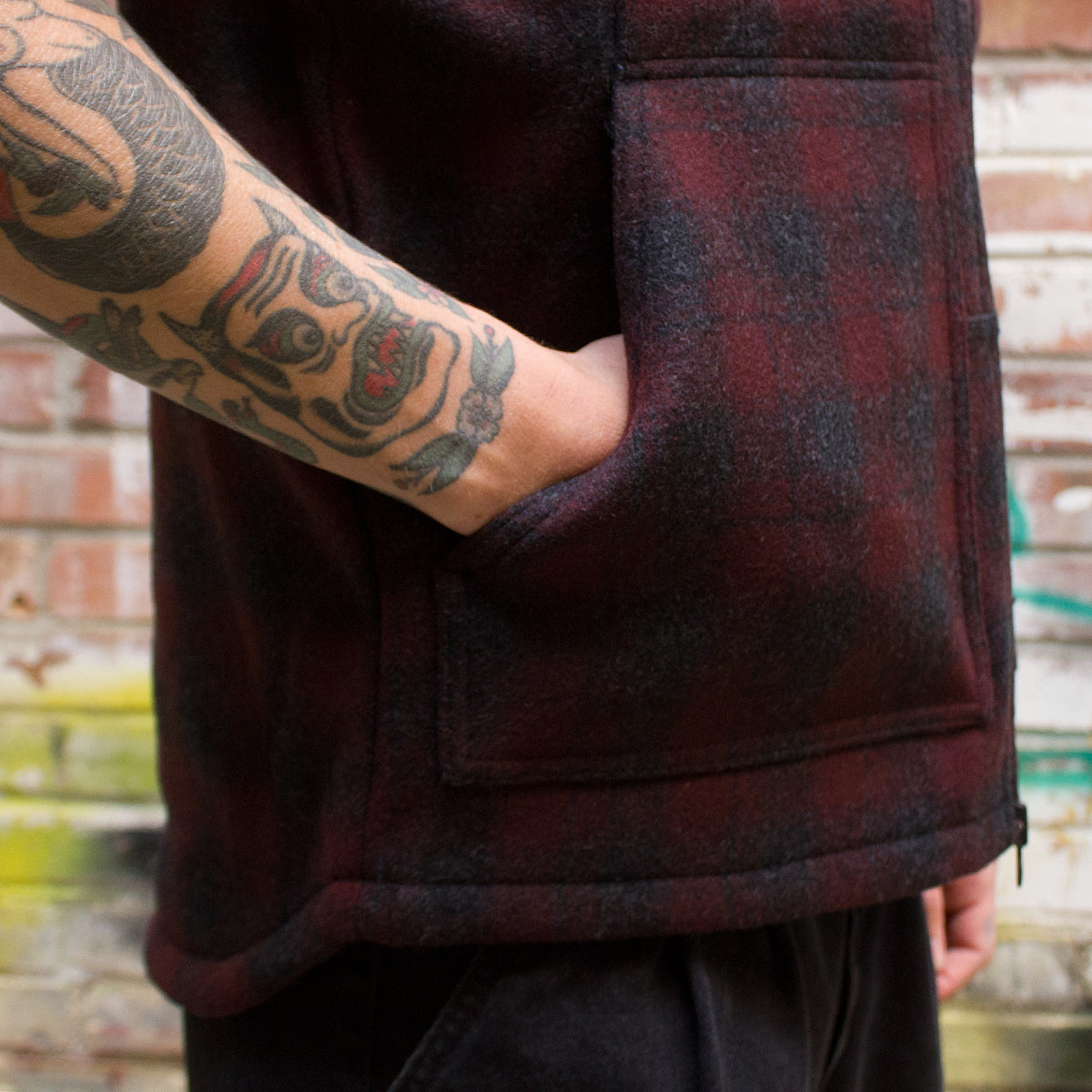 Lined Mackinaw Wool Work Vest