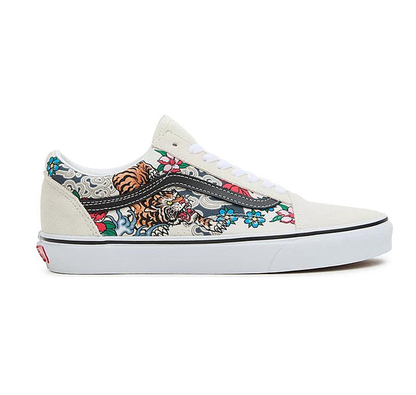 Vans Men's Old Skool Tiger Floral Shoes - Multi / True White