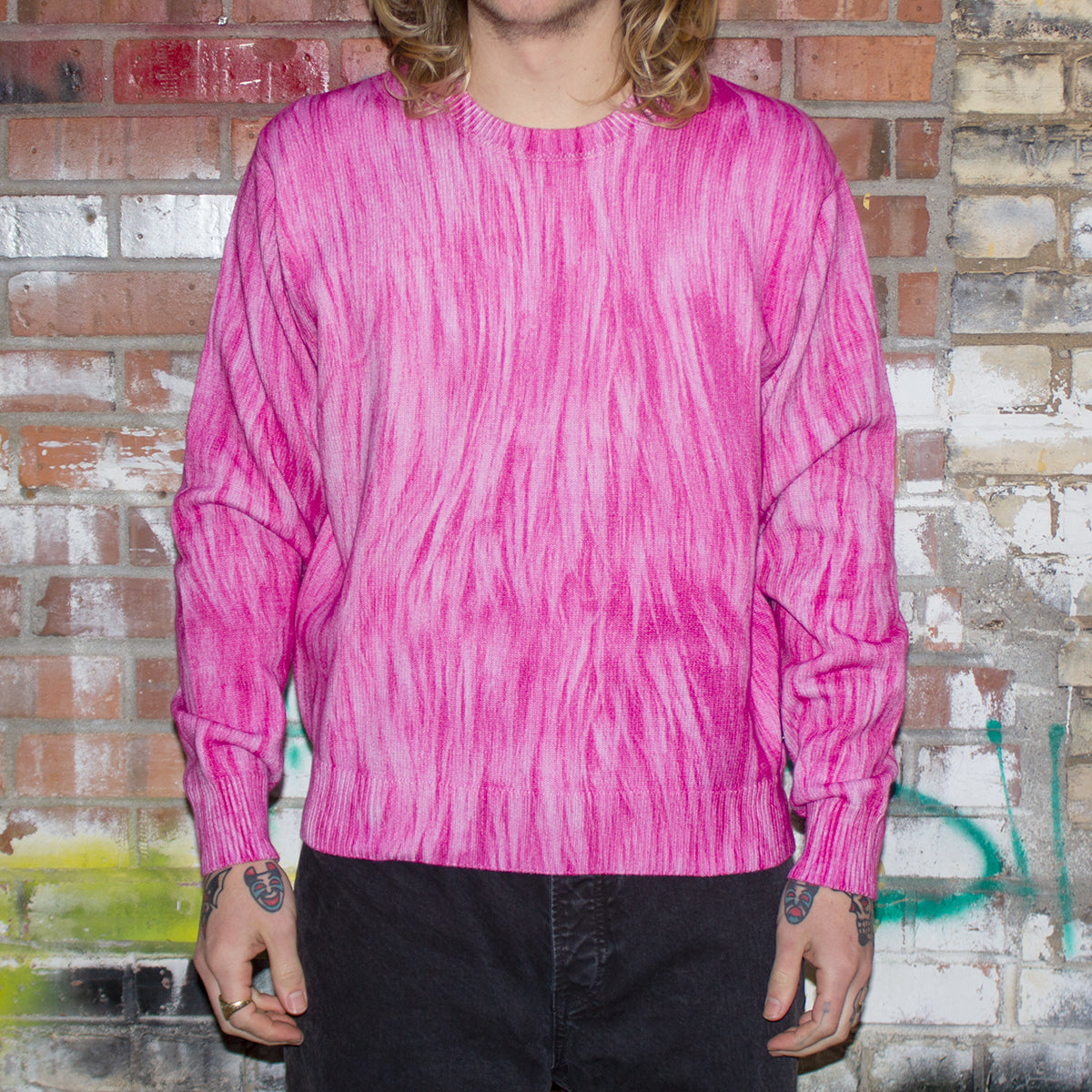 Printed Fur Sweater