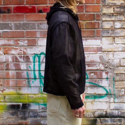 Cotton Mesh Hoodie