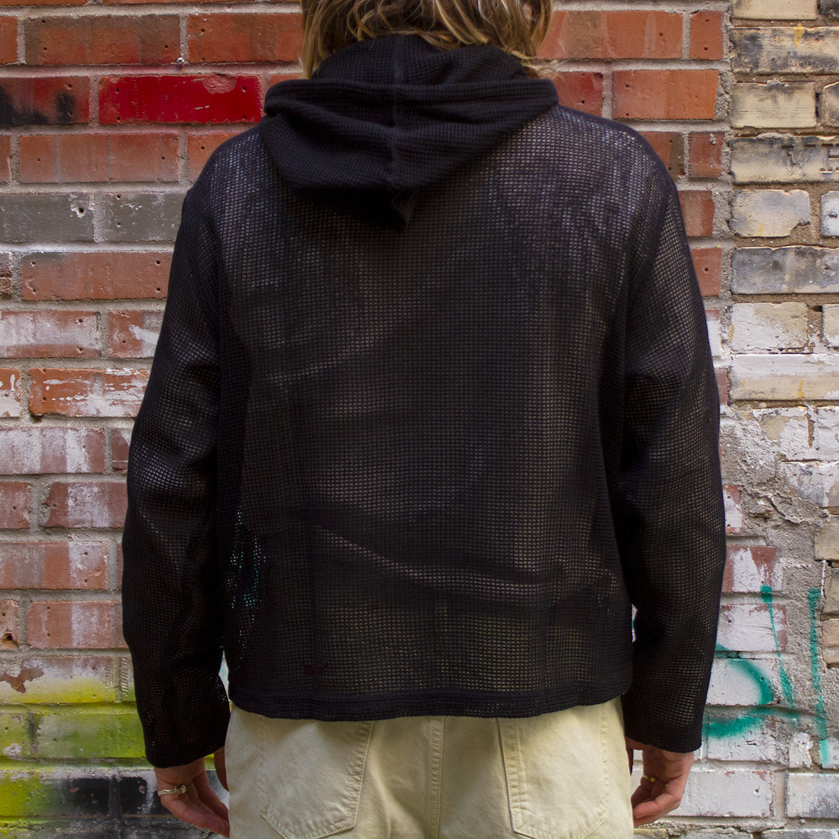 Cotton Mesh Hoodie