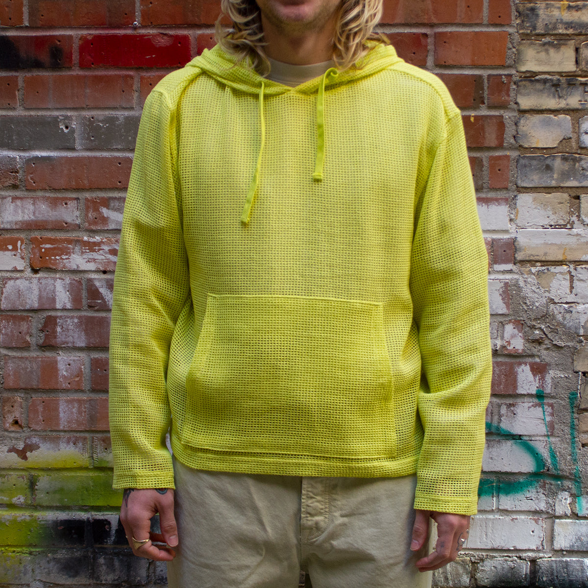 Cotton Mesh Hoodie