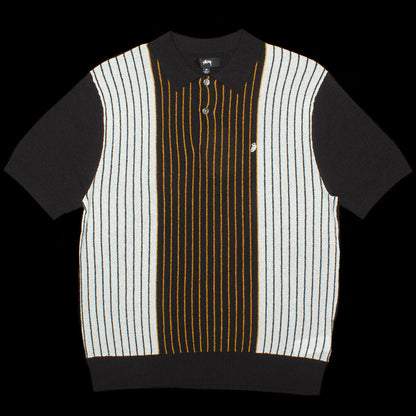 Textured S/S Polo Sweater