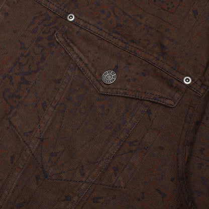 Sun Dyed Allover Printed Denim Jacket