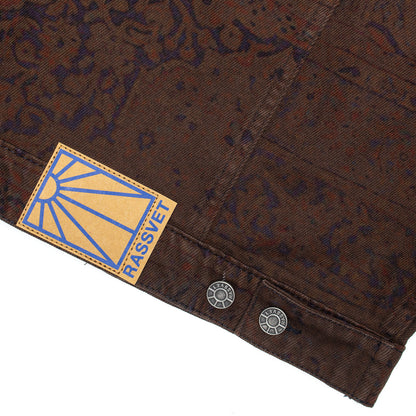 Sun Dyed Allover Printed Denim Jacket