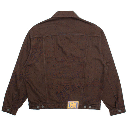 Sun Dyed Allover Printed Denim Jacket