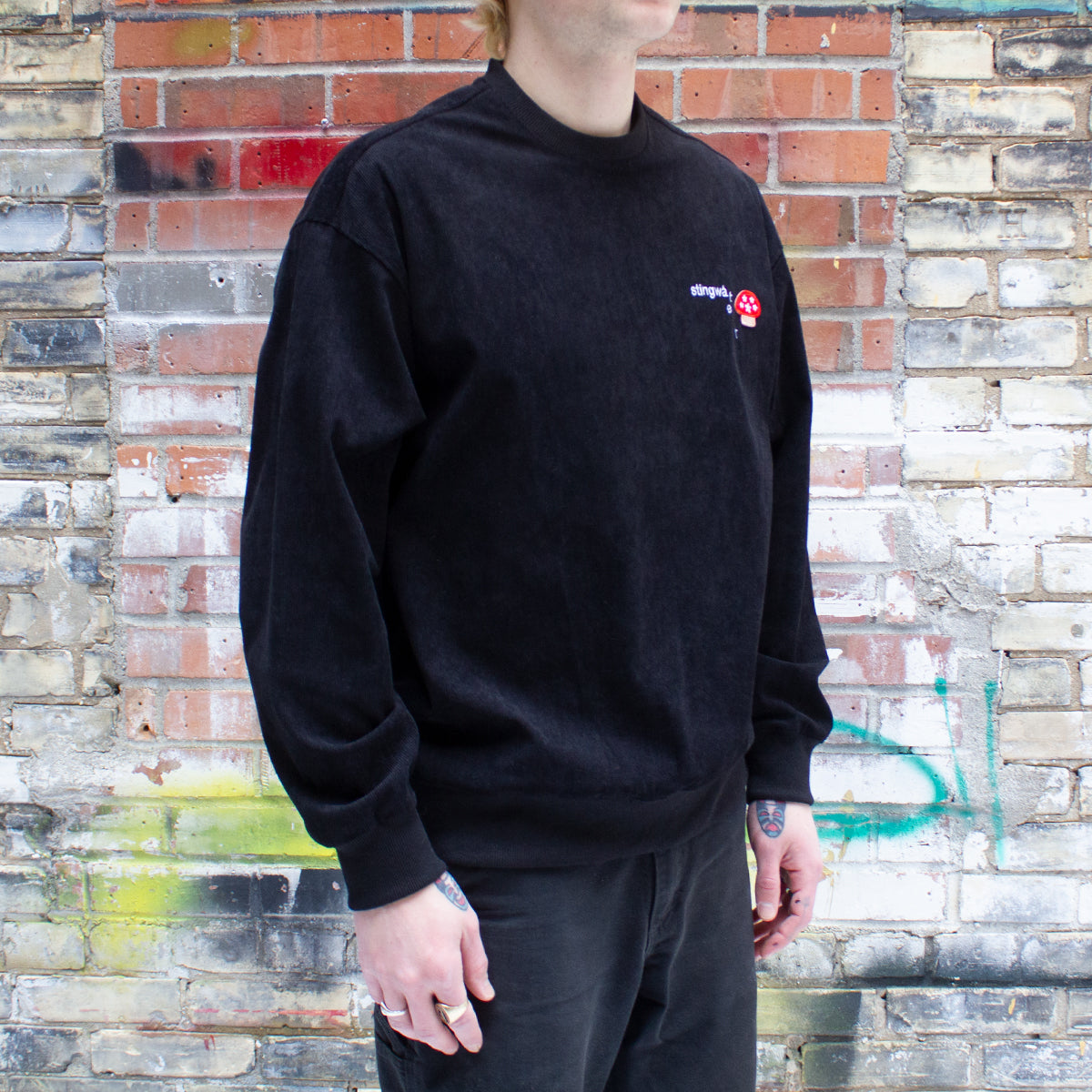 Melting Logo Corduroy Crewneck