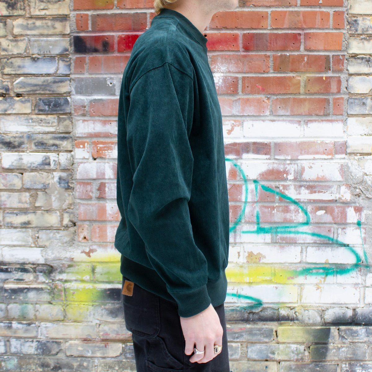 Melting Logo Corduroy Crewneck