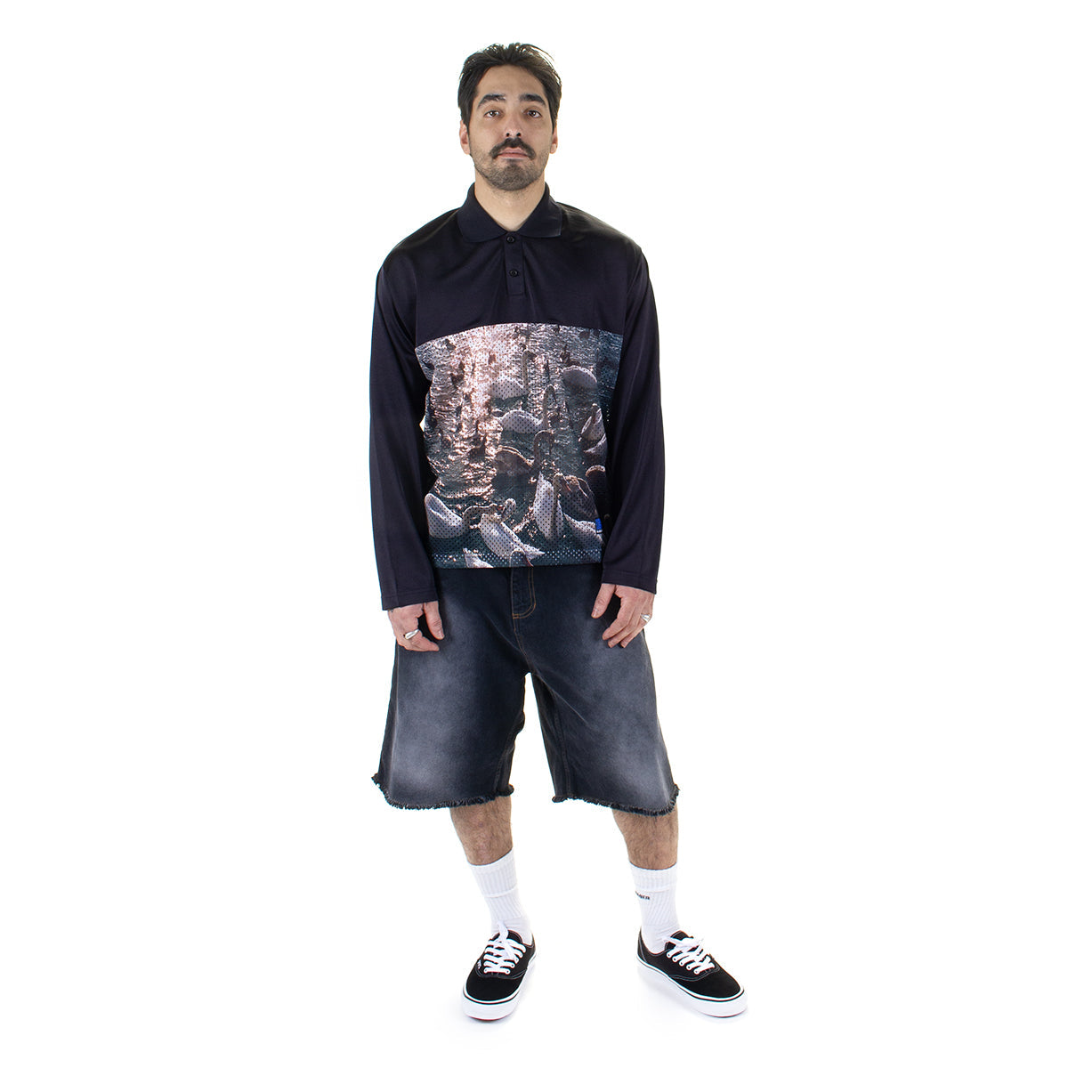 Swan Mesh L/S Polo