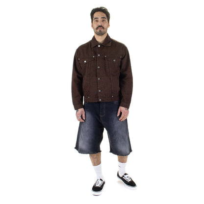 Sun Dyed Allover Printed Denim Jacket